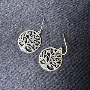 ANU Celtic Irish Jeweler Sterling Silver Tree of Life Earrings